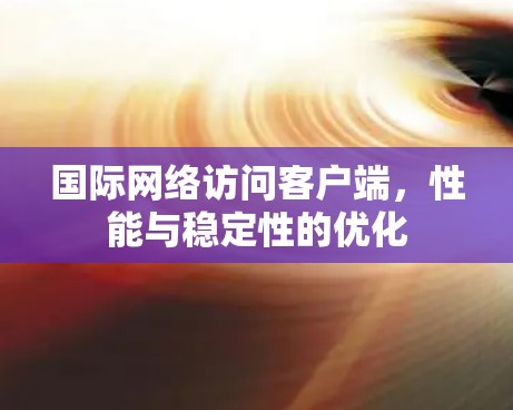 国际网络访问客户端，性能与稳定性的优化