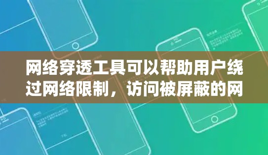 网络穿透工具可以帮助用户绕过网络限制，访问被屏蔽的网站或服务。以下是一些常见的网络穿透工具及其下载和使用方法