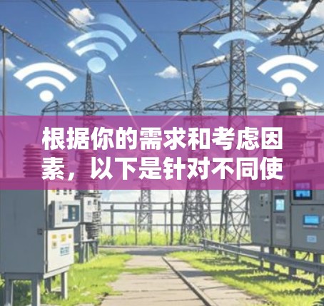 根据你的需求和考虑因素，以下是针对不同使用场景的推荐